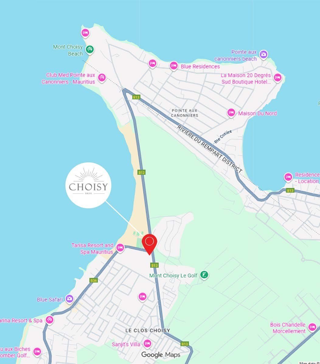 Location plan of Choisy Drive